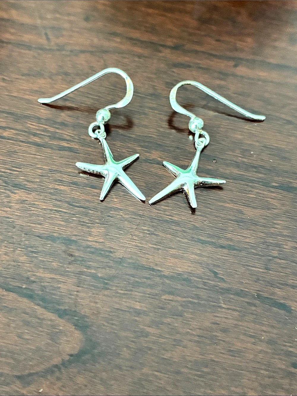 Starfish  Drop Earrings in 925 Sterling Silver